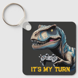 T-Rex Gamer It’s My Turn Design キーホルダー