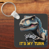 T-Rex Gamer It’s My Turn Design キーホルダー (正面)