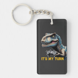 T-Rex Gamer It’s My Turn Design キーホルダー
