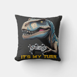 T-Rex Gamer It’s My Turn Design クッション