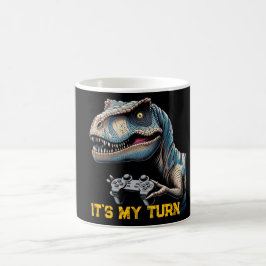 T-Rex Gamer It’s My Turn Design コーヒーマグカップ