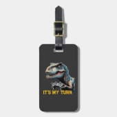 T-Rex Gamer It’s My Turn Design ラゲッジタグ (正面縦)