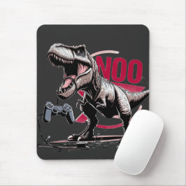 T-Rex Gamer Rage No More Design マウスパッド