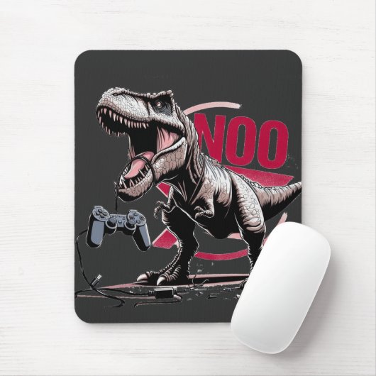 T-Rex Gamer Rage No More Design マウスパッド (マウス)