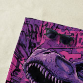 T-Rex Graffiti Urban Dinosaur Illustration ビーチタオル (インサイチュ)