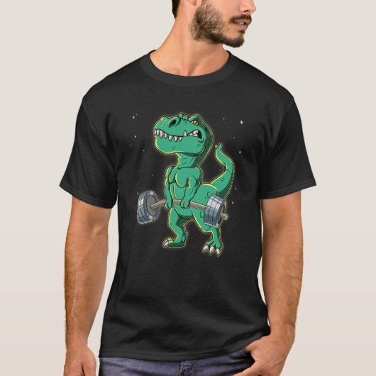 T rex Gym Weight Training Deadlift  2 Tシャツ (正面)