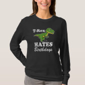 T Rex Hates  Quote Arms Dino   Trex Tシャツ (正面)