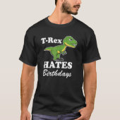 T Rex Hates  Quote Arms Dino   Trex Tシャツ (正面)