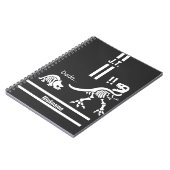 T-rex is surprised by Triceratops baby ノートブック (左側)