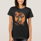 T Rex playing Basketball Coach Dino Trex Rex Sport Tシャツ (正面)