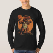 T Rex playing Basketball Coach Dino Trex Rex Sport Tシャツ (正面)