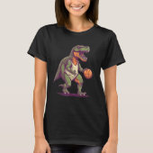T Rex playing Basketball Coach Dino Trex Rex Sport Tシャツ (正面)