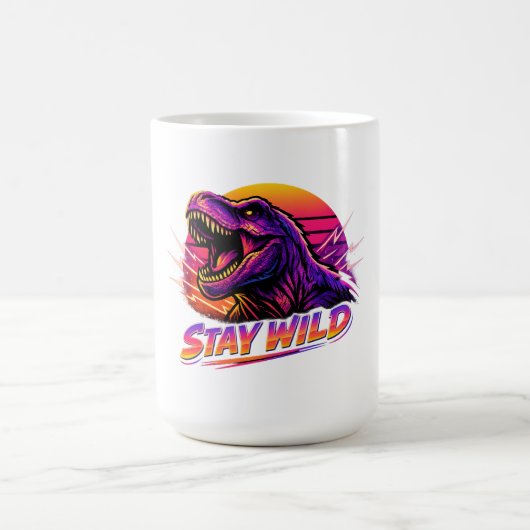 T-Rex Stay Wild コーヒーマグカップ (中央)
