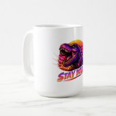 T-Rex Stay Wild コーヒーマグカップ (正面左)