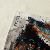 T-Rex Street Art Dinosaur Graffiti Portrait ビーチタオル (インサイチュ)