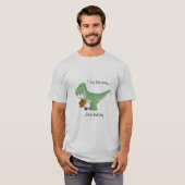 T-Rex tiny arms loves knitting Tシャツ (正面フル)