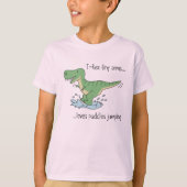 T-Rex tiny arms: puddles jumping Tシャツ (正面)
