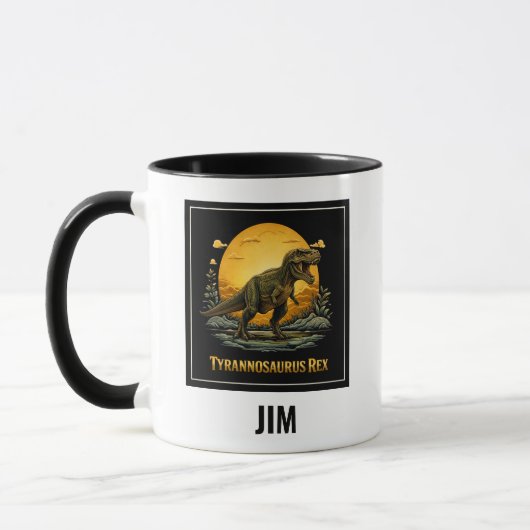 T-Rex Under the Prehistoric Moon マグカップ (左)