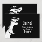 T-Rex Valentine 招待状 (正面/裏面)