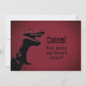 T-Rex Valentine Card 招待状 (正面)