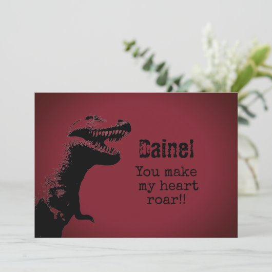 T-Rex Valentine Card 招待状 (スタンド正面)