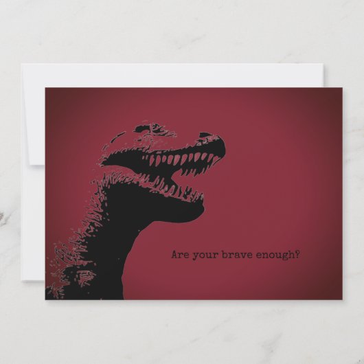 T-Rex Valentine Card 招待状 (裏面)