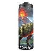 T-Rex Volcano Eruption Prehistoric Roar タンブラー (正面)