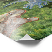 T-rex vs Spinosaurus フォトプリント (角)