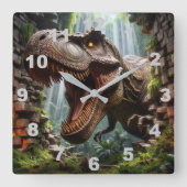 T-Rex Wall Clock スクエア壁時計 (正面)