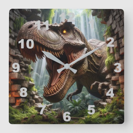 T-Rex Wall Clock スクエア壁時計 (正面)