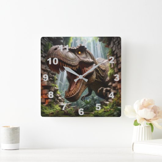 T-Rex Wall Clock スクエア壁時計 (ホーム)