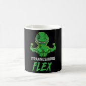 T Rex Workout Funny Dinosaur Gym Weightlifting Cut コーヒーマグカップ (中央)