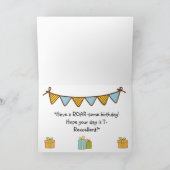 T-Rexcellent誕生日 カード (内部)