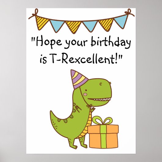 T-Rexcellent誕生日 ポスター (正面)