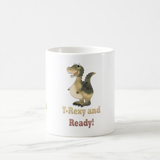 T-RexyとReady Dinoアニメ コーヒーマグカップ (中央)