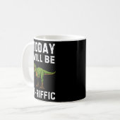 T-Riffic Day Mug - Funny T-Rex Coffee Mug コーヒーマグカップ (正面左)
