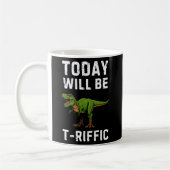 T-Riffic Day Mug - Funny T-Rex Coffee Mug コーヒーマグカップ (左)