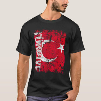 T RKIYE国旗のヴィンテージ動揺してトルコT RKIYE Tシャツ