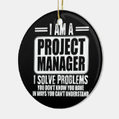 T-Sを知らない問題を解決するプロジェクトマネージャ セラミックオーナメント (左)