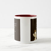 T.S.エリオットからのコーヒーことわざ ツートーンマグカップ (中央)