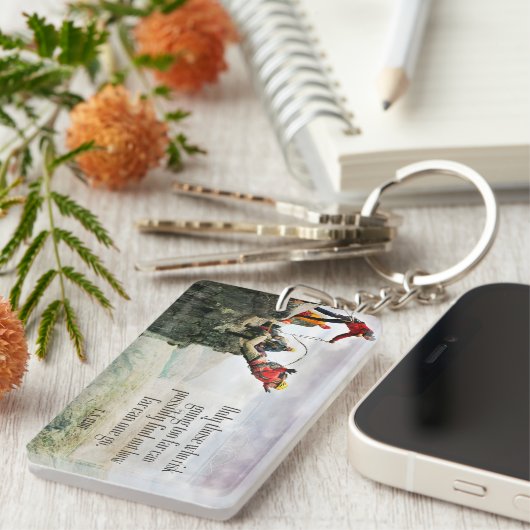 T.S.エリオット感動的引用文「距離」 キーホルダー (正面右)