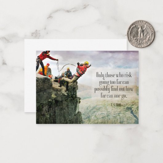 T.S.エリオット感動的引用文「距離」 ノートカード (正面/裏面インサイチュ)