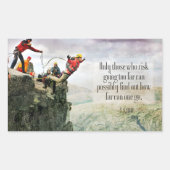 T.S.エリオット感動的引用文「距離」 長方形シール (正面)