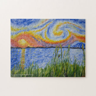 T.S.タイヤジグソー「ジョージア湿原の上の日の出」 ジグソーパズル