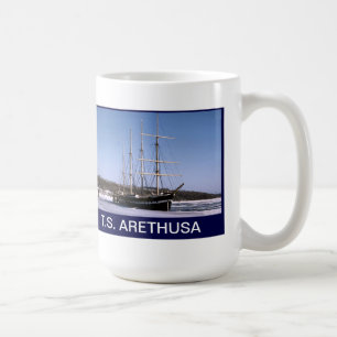 T.S. 凍結する川MedwayのArethusa コーヒーマグカップ
