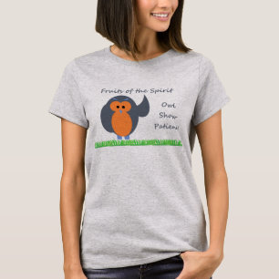 T SHフクロウショーの忍耐の女性のHanes ComfortSoft® Tシャツ