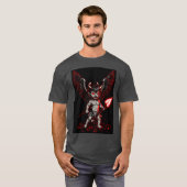 t shart fansi黒怒赤デザイン tシャツ (正面フル)