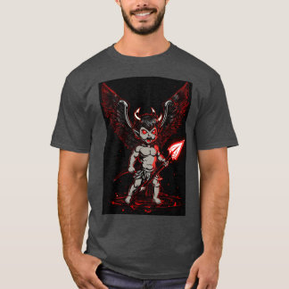 t shart fansi黒怒赤デザイン tシャツ