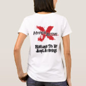 T-shirt女性のExtraHyperActiveの大使 Tシャツ (裏面)