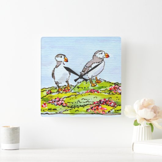 T-Shirt スクエア壁時計 (ホーム)